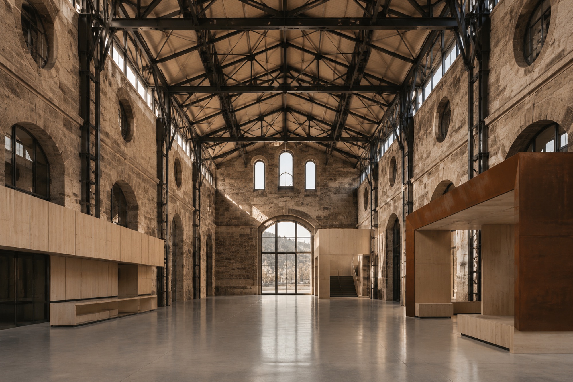 Sanierung Markthalle, Stuttgart-Süd — Bestandsstein