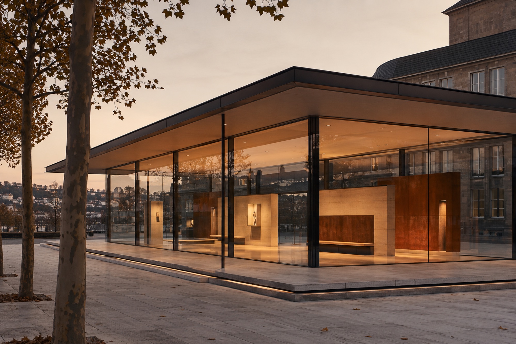 Pavillon Tagblatt, Stuttgart-Mitte — Stahl, Glas